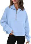 AUTOMET Womens Hoodies Half Zip Swe