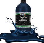 Pouring Masters Dark Sapphire Blue Metallic Pearl Acrylic Ready to Pour Pouring Paint – Premium 32-Ounce Pre-Mixed Water-Based - for Canvas, Wood, Paper, Crafts, Tile, Rocks and More