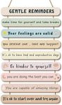 Riletese Mental Health Reminders Wall Art Decor Positive Psychology Inspiring Affirmations Feelings Wall Pediments for Therapy Counseling Office Classroom School Wooden Hanging Wall Decor(Gentle