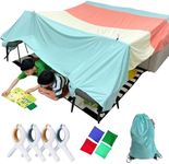 Blanket Fort Building Kit - Portable Playhouse Play Tent Fort - Indoor & Outdoor Toy Set for Ages 4-12+ - STEM Toy