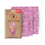 Bee's Wrap Reusable Beeswax Food Wraps Made in The USA, Eco Friendly Beeswax Food Wrap, Sustainable Food Storage Containers, Organic Cotton Food Wraps, Assorted 3 Pack (S, M, L), Clover Pattern