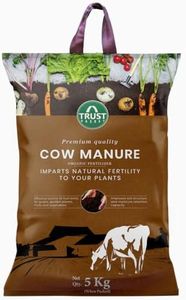 TrustBasket Cow Dung Manure for Plants - 5 Kg | Fertilizer for plants | Manure for home gardening