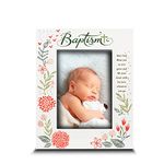 BELLA BUSTA-Baptism Picture Frame-Baby Blessings Baptism-Christening, Baby Girl/Boy Baptism Presents from Godparents Friends and Family-UV Print Frame (5x7 Vertical (Girl))