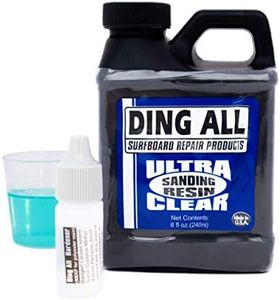 Ding All Polyester Sanding Resin with Catalyst - Smooth and Non-Tacky Product for Surfboard Repairs - 8 oz