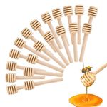 CUNYA 20Pcs Mini Honey Sticks Honey Dipper, 3.1In Wooden Honey Comb Honey Dispenser for Honey Jar Dispense Drizzle Honey, Wedding Party, Gender Reveal Party Supplies