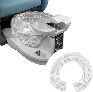 100 pcs PrettyClaw Disposable Spa Chair Liners Elastic Bags for Pedicure and Foot Massage Fits Most Salon Chair Tubs Clear