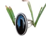 Black Onyx Ring, 925 Sterling Silver, Trending Ring, Handmade Statement Rings, Ring For Women, Wedding Promise Ring, Fashion Ring, Boho Style, Vintage Silver Ring, Cocktail Ring, Gift for Her/Him