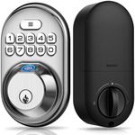 Veise Fingerprint Door Lock, Keyless Entry Lock Keypad Deadbolt with 20 Fingerprint, Anti Peeping Password, Auto Keyed Entry, Smart Locks for Front Door, Easy Install, Satin Nickel