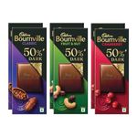 Cadbury Bournville Dark Chocolate Bar Combo, Pack Of 6 (2 X 80 Grams Rich Cocoa, 2 X 80 Grams Fruit And Nut, 2 X 80 Grams Cranberry)