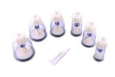 Ella Health & Beauty Anti-Cellulite Hand-Type Magnetic Massage Therapy Vacuum Rotary Cupping Device Set, 6 pcs