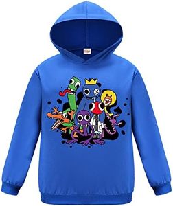 Forlcool Rainbow Boys Hoodies Girls Jumper Youtube Gamer Sweatshirts for Kids, Blue, 7-8 Years