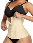 FeelinGirl Waist Trainer for Women Tummy Control Workout Slimming Body Shaper Beige