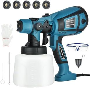 Paint Sprayer, 800W Home Electric Paint Spray Gun with 1400ml Container,Paint Gun with 5 Nozzle Sizes, Lightweight, Easy Spraying and Cleaning,Electric HVLP Spray Paint Gun Tools for House Painting