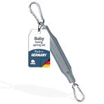 Baby oscillating Spring - Spiral Spring for Baby Cradle, Spring Cradle, Hanging Cradle - Safe Stainless Steel Suspension, Made in Germany incl. Carabiner