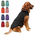 EMUST Dog Winter Coats, Windproof Dog Jackets for Cold Weather with Lofty Collar, Puppy Clothes for Small Dog Clothes for Dogs, (Small(Pack of 1), Black)