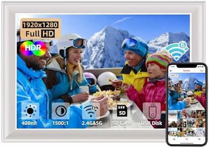 11inch 64GB Digital Photo Frame WiFi6&5G Digital Picture Frame 100% sRGB 1920x1280 FHD IPS Touch Screen,Share Photos & Videos via Frameo App,Extend Storage by SD Card and USB Drive,Clock,Weather