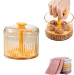 Ynyjzz Translucent Meatball Maker, Meatballs Maker Cooking Tools, Meatballs Maker Cookie Mold, 5 Balls Mini Meatballs Maker Tool, Ground Meat Freezer Storage Containers (Orange), 1