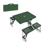 PICNIC TIME Folding Picnic Table, Camping Table, Outdoor Table with Umbrella Hole, (Hunter Green)