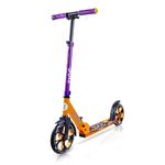 Zinc Verge Commuter Scooter | Orange & Purple, 200mm Big Wheel Kick Scooter, Height Adjustable, Easily Foldable, Fold Down Handles, Mudguards, Kids And Adults, Ages 6+