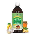 Dr. Patkar's - Apple Cider Vinegar with Ginger, Garlic, Lemon, & Honey| Amber Glass Bottle | (500ml) | Raw & Unfiltered for Support Heart Health, weight, Immunity & Digestion Management