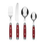 Cambridge Silversmiths 16-Piece Flatware Set, Jubilee Red