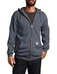 Carhartt Men's Midweight Hooded Zip-Front Sweatshirt, Charcoal Heather, Large