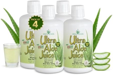 Miracle of Aloe Ultra Aloe Vera Juice, 1 Qt. 4 Pack, Whole Leaf, Pure, Filtered, Certified for Content and Purity (Gallon)