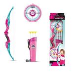 Cable World Sports Super Archery Bow and Arrow Set with Dart Target Board, Colourful with 3 Suction Cup Tip Arrows