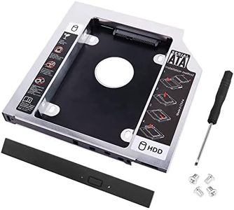 YAODHAOD SATA 2nd SSD HDD Hard Disk Caddy Tray Universale 12,7 mm 2,5 '' SSD HDD Hard Drive Enclosure SATA-III Laptop Hard Disk Holder per CD/DVD-ROM Ottico SuperDrive Tray Drive Slot (Alluminio)