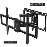 Mounting Dream TV Wall Mount Bracket Swivel and Tilt for Most 42-75 inch Flat & Curved Screen TVs up to VESA 600x400mm and 45.5 KG, Ultra Strong Dual Arms Full Motion TV Bracket MD2617-03