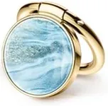 GVIEWIN Marble Cell Phone Ring Holder, Metal Kickstand Grip 360° Rotation Compatible with iPhone 16 Pro Max/15 Plus/14/13/12 Series & Galaxy S25/S24 Ultra and Other Phones(Cavansite/Blue)