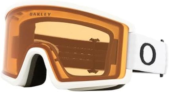 Oakley Target Line MEDIUM/LARGE OO7120 Ski Goggles Bundle, White/Persimmon