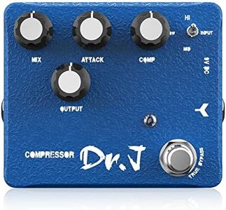 JOYO Compressor Pedal & Clean Boost with 3 Band EQ Sustain Effects for Electric Guitar Bass High-end Edition Dr.J Series (D55) Blue