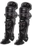 Mizuno Samurai Adult Baseball Shin Guards 15.5" Black/Grey