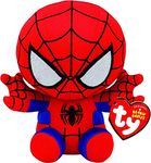 TY Marvel Avengers Spiderman Regular, Licensed Squishy Beanie Baby Soft Plush Toys, Collectible Cuddly Stuffed Teddy