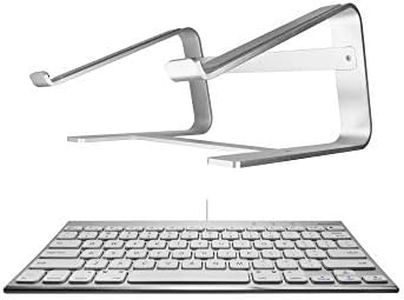 Macally Wired Mac Keyboard and an Aluminum Ergonomic Laptop Stand, Sleek Apple Accessories Add to Your Workplace