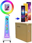 HITUGU Portable Photo Booth for iPad 10.2in 10.9in 11in 12.9in, Metal Shell Selfie Station photobooth Machine,RGB Ring Light,Free Custom Logo,Remote Control,for Parties,Wedding,Exhibition