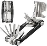 Bike Tool 17 in 1 Bike Multi Tool - Compact Lightweight Bicycle Repair Kit for Road and Mountain Bikes - with Chain Breaker, Allen Keys, Spoke Tool