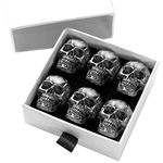 6 Pcs Skull Refrigerator Magnets,Cool,Strong,Cute,Funny Goth Fridge Magnets for Adults, for Kitchen Decor,Office Whiteboards, and Lockers, Pins for Maps, Calendars, Files, Notes, and Photos (Black)…