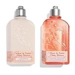 L'OCCITANE Cherry Blossom Radiating Body Care Duo | Floral Scent | Vegan & 93% Readily Biodegradable | Luxury & Clean Beauty Body Care for All Skin Types