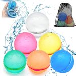 Reusable Water Balloons for Kids,6PCS Magnetic Self-Sealing Quick Fill Water Balloons, Water Bomb for Summer Garden Pool Beach Outdoor Toys, Fun Party Games Water Toys for 3-12 years old Kids Adults