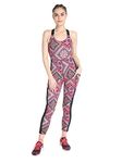 CHKOKKO Women Sports Racerback Yoga Jumpsuit Pinkk size-XL