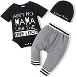 Renotemy Baby Clothes for Boys Summer Baby Boy Stuff Newborn Outfits Preemie Baby Boy Clothes 3-6 Months Blacks