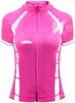 ReflecToes High Visibility Cycling Jersey - Reflective Hi-Viz Cycling Shirt Men and Women (Pink, Medium)