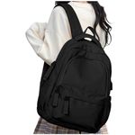 HYC00 15.6 Inch Laptop Backpack for Women Work Laptop Bag, Waterproof Purse Backpacks Teacher Nurse, Travel Bags Casual Daypacks for Girls Boys School College Business,Black