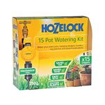 HOZELOCK - Drip Watering Kit 15 Pot : Self-contained System Complete with Timer, Ideal for Potted Plants and Window Boxes, for Precise, Water-saving Watering [2802 0000] , Pack of 1