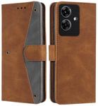 GoldKart Flip Back Cover Case for Realme Narzo N61 / Realme C61| Dual-Color Leather Finish Flip Cover | Inbuilt Stand & Pockets | Flip Cover for Realme Narzo N61 / Realme C61(Faux Leather, Brown)