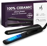 Herstyler Forever Straightening Flat Iron | Travel Friendly Dual Voltage 1.25 inch | Ceramic Hair Straightener For Silken Hair | Negative Ion Technology To Fight Frizz | Beautiful In Black