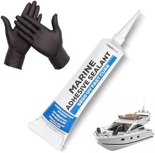 3 oz Marine Adhesive Sealant 5200 Fast Cure (White) - Permanent, Watertight Bonding and Sealing - UV Resistant, Above & Below Waterline - Compare to 05203 and 06520 FC M - by Berkland