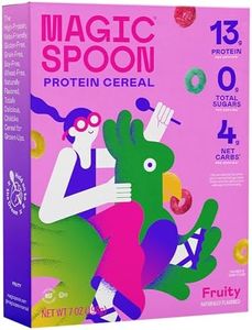 Magic Spoon Fruity High Protein Cereal - Sugar Free Snacks & Breakfast Food - Grain & Gluten Free Cereal - Low Carb & Keto Friendly - 1 7oz Fruity Box